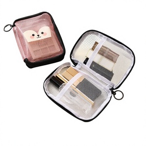 Portable <b>Large</b> Capacity Eco-Friendly Cosmetic <b>Storage</b> <b>Bag</b> EVA Mesh Makeup Case <b>with</b> <b>Zipper</b> and Keyring for Travel and Daily Use - Product Image 6