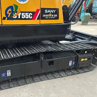 1. Excavatrice Sany 55 d'occasion en bon état, 5,5 tonnes, hydraulique, sur chenilles, avec pièces complètes, à vendre