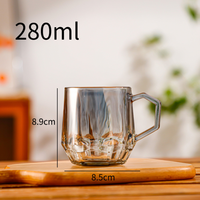 Gobelet en verre de haute valeur esthétique pour le thé en vrac simple et transparent, tasse de thé et de jus résistant à l'eau chaude