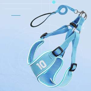 Fabricant OEM <span class=keywords><strong>2024</strong></span> Nouveau design Harnais pour chien chat de <span class=keywords><strong>football</strong></span> Harnais confortable réglable en maille réversible pour chiens de compagnie Ensemble de laisse - Product Image 3