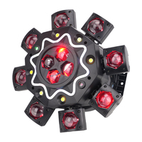 DJ 200W Projecteur LED à Effet Laser à Huit Bras 12*10W RGBW LED Grand Laser Stroboscopique Nid d'Abeille DMX pour Scène, Discothèque, Bar, KTV, Fête