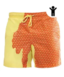 Kinderen Snel Droog Elastische Taille Zwemmen Surf Strand Shorts Kleur Veranderende Boardshort Mesh Voering Kids Jongens Zwembroek