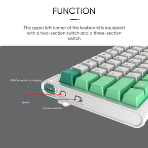 Bàn Phím Cơ Mini 60% Công Tắc Swaap Nóng Đèn Nền PBT Cầu Vồng RGB Có Dây + 2.4G Không Dây + Ba Chế Độ BT - Product Image 2