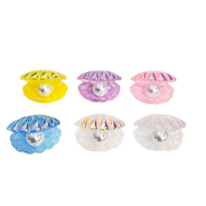 Décorations de chaussures en coquille de nacre irisée, miniatures 3D en résine plastique, ensemble de bijoux DIY pour femmes - Product Image 1