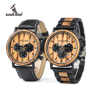 Pour BOBO BIRD hommes montres-bracelets en acier inoxydable livraison rapide pour zèbre Design en bois à la mode pour hommes femmes remise - Product Image 1