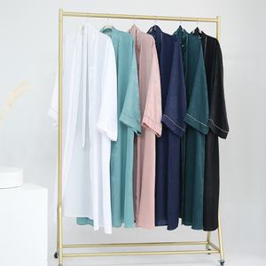 Loriya tinta unita <span class=keywords><strong>turchia</strong></span> modesto Dubai Abaya lusso Kimono Abaya abito musulmano donna piccolo diamante Abaya <span class=keywords><strong>abbigliamento</strong></span> islamico - Product Image 2