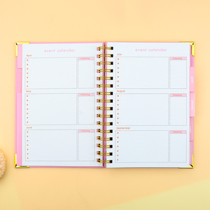 Logo personalizzato con copertina rigida Notebook A5 settimanale mensile a spirale diario <span class=keywords><strong>di</strong></span> scrittura <span class=keywords><strong>libri</strong></span> raccoglitore per la vendita - Product Image 3