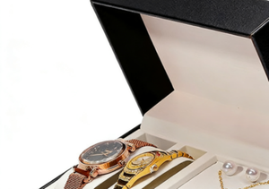 Rectangular Watch Bracelet Packaging <b>Box</b> PU Leather Jewelry <b>Box</b> High-End Blue Brand Business Gift <b>Box</b> with <b>Black</b>&Brown Factory S - Product Image 3