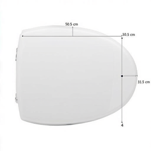 Funda para asiento de inodoro, color blanco, 50,5 cm de largo, 37,5 cm de ancho, para Senesi Palio Vase Shape 4 - Product Image 3