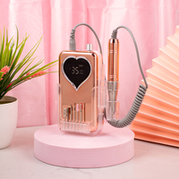 2025 Recharge Portable 35000 tr/min perceuse à ongles OEM forme de coeur sans noyau professionnel ongles Tech perceuse Salon nouvel an cadeau
