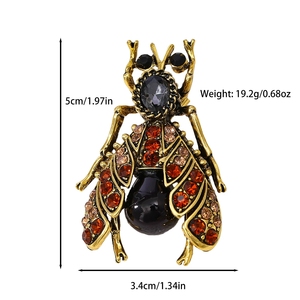 11 Estilos de Broches de Cristal con Forma de Abeja e Insecto, Broches de Moda con Diseño de Gota de Aceite, Accesorios de <span class=keywords><strong>Ropa</strong></span> para <span class=keywords><strong>Mujer</strong></span> - Product Image 6