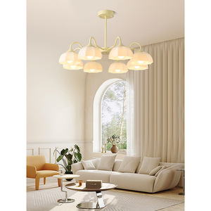 Modern Minimalist Cream-Colored Chandelier for Home for Living Room <b>Dining</b> Room Master Bedroom <b>Lighting</b> - Product Image 3