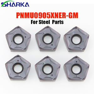 Puntas <span class=keywords><strong>de</strong></span> corte <span class=keywords><strong>de</strong></span> carburo <span class=keywords><strong>de</strong></span> tungsteno SHARKA PNMU PNMU0905, insertos <span class=keywords><strong>de</strong></span> fresado frontal CNC PNMU090508ENER-GM, herramientas <span class=keywords><strong>de</strong></span> corte para metal - Product Image 1