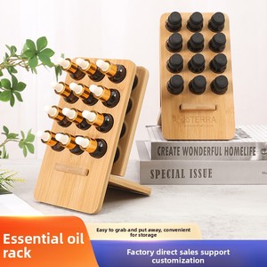 Présentoir en bambou au design moderne et épuré pour huiles essentielles avec étagère de rangement – Vente en gros - Product Image 5