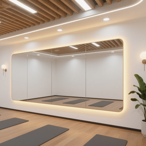 <span class=keywords><strong>Espejo</strong></span> de Gimnasio <span class=keywords><strong>Grande</strong></span> con LED, <span class=keywords><strong>Espejo</strong></span> Luminoso para <span class=keywords><strong>Pared</strong></span> Completa, Disponible para Estudios de Yoga y Danza - Product Image 1