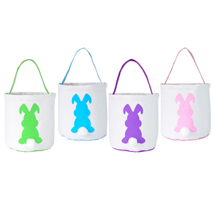 Wholesale Easter Baskets 2022 Rabbit Printed Gift Kids Personalized Easter Storage Bag Cute Easter Bunny Basket
