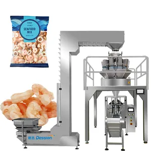 Automatic Weighing Squid Shrimp Fresh Food Packing Machine Seafood Frozen Food Pouch Packaging Sealing Machine