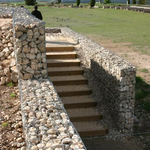 Petit panier <span class=keywords><strong>gabion</strong></span> en treillis métallique galvanisé soudé, à mailles carrées, avec revêtement PVC, pour la construction, les allées de jardin et les bordures - Product Image 1