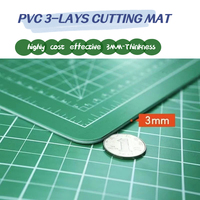 Tapete de Corte de PVC de 3 Capas con Núcleo Blanco, Autocicatrizante, Antideslizante, A1, Doble Cara, para Herramientas de Bricolaje, para Plotter A1/A2/A3/A4