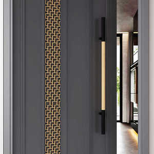 Poignée de <span class=keywords><strong>porte</strong></span> en verre en acier inoxydable personnalisée minimaliste, grande poignée pour villa, bureau, salle de réunion, quincaillerie de <span class=keywords><strong>porte</strong></span> en <span class=keywords><strong>bois</strong></span> à pousser et à tirer - Product Image 6