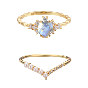 14K chapado en oro <span class=keywords><strong>de</strong></span> la joyería <span class=keywords><strong>de</strong></span> la plata esterlina 925 al por mayor <span class=keywords><strong>de</strong></span> perlas <span class=keywords><strong>de</strong></span> agua dulce Natural anillo <span class=keywords><strong>de</strong></span> <span class=keywords><strong>piedra</strong></span> lunar anillo - Product Image 1