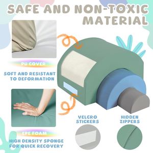 Ensemble de jeux d'intérieur personnalisé pour tout-petits, fabriqué en Indonésie, blocs d'escalade en mousse arc-en-ciel pour bébés - Product Image 3