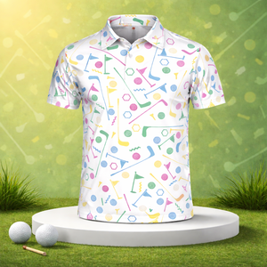 Polo de Golf Sublimado de Alto Rendimiento para Deportes al Aire Libre, Transpirable, que Absorbe la Humedad, de Poliéster y Elastano, con Logotipo Bordado Personalizado - Product Image 2