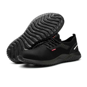Cross Border Four Season Transpirable Fly Woven Hombres Anti Smashing y Anti Piercing Steel Toe Zapatos de trabajo de protección - Product Image 4