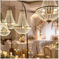 Luminaires suspendus de luxe pour événements festifs, hôtels, décorations de salles de mariage, lustres en cristal pour la décoration de mariage