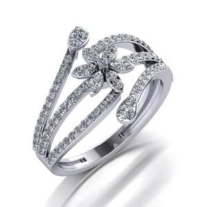 Bague de mariage de fiançailles en or jaune de haute qualité cultivée en laboratoire bijoux de luxe avec options de réglage d'incrustation de diamant taillé 10k/14k/18k - Product Image 1