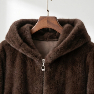 Nueva Chaqueta de Piel Sintética con Capucha para Otoño e Invierno, Chaqueta Corta con Cierre para Mujer, para Uso Diario Informal - Product Image 4