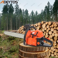Tronçonneuse à essence 52 cm³ 5200, 2 temps, refroidie par air, puissante, pour couper le bois, avec guide-chaîne de 20 pouces, outils de jardinage