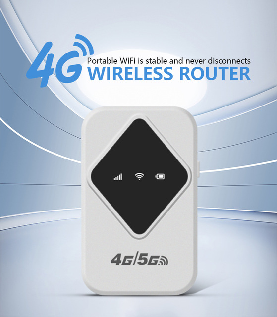 4G LTE Portable Mobile Hotspot 300Mbps Wifi 6 Router Portable Modem Hotspot with Sim Card Slot for Party Travel Business Trip