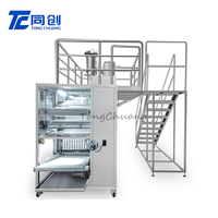 Machine de remplissage et de scellage pneumatique automatique haute capacité, multi-chambres, facile à utiliser, avec trémie de stockage de film, pour l'emballage de dosettes de lessive