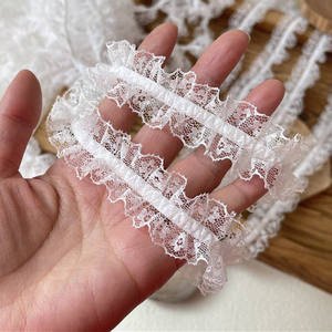 3CM 와이드 화이트 메쉬 자수 프린지 아플리케 드레스 칼라 DIY 공예 바느질 장식 리본 프릴 트림 레이스 - Product Image 4