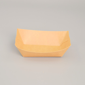 Barquettes en papier kraft compostables, barquettes en papier jetables de qualité alimentaire pour les collations, les frites, les barbecues, les emballages à emporter - Product Image 2