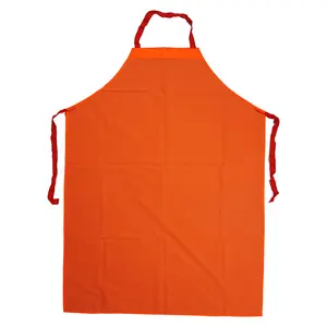 Grembiule da cucina grembiule industriale durevole in PVC arancione con cinturino in Nylon