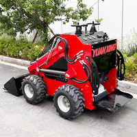 Spedizione Gratuita Mini Skid Steer Loader Trituratore Forestale Rasaerba Leggero con Ruote/Cingoli, Motore Incluso, Facile da Usare