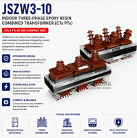 Transformateur combiné 100/5A 10kV JSZW3-10 CT VT, boîtier de mesure classe 0.2S, utilisation en extérieur pour la distribution d'énergie