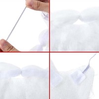 Masque de fête de Noël pour le maquillage, décoration de barbe blanche de Père Noël