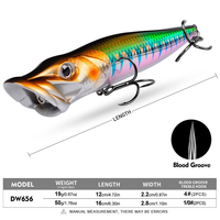 Leurre de pêche en mer Yibo imprimé, 12 cm, 29 g, poids lourd, en plastique ABS, appât artificiel dur avec hameçons pour poissons d'eau salée