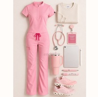 Nouveaux ensembles de blouses médicales pour femmes, personnalisables avec logo, manches courtes, pantalons, uniformes pour cliniques dentaires et hôpitaux, tenues d'infirmières pour femmes