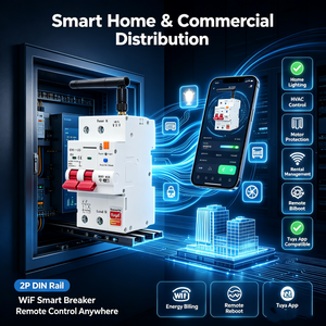 GXPR GXB1-125 Tuya WiFi Smart MCB 2P Rail DIN Disjoncteur Intelligent Télécommande Maison Intelligente Distribution <span class=keywords><strong>d</strong></span>'Énergie Commerciale - Product Image 2