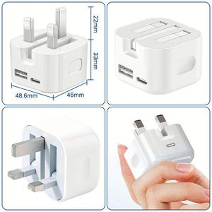 Type-c Charger EU US UK PD Charging <b>Cable</b> Usb Type c <b>Usbc</b> Block Brick Fast Cell Phone Wall Adapter 20w for Phone 14 15 16 - Product Image 6