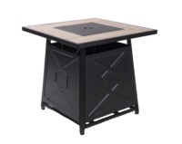2025 élégant extérieur Propane gaz foyer Table carré brûleur à gaz chauffage de patio pour divertir