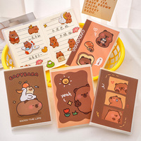 Carnet de poche A7 pour étudiant, motif Capybara, avec 64 photos, papier 80g, option cadeau
