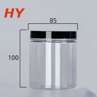 Pot en plastique PET transparent pour aliments de 200 ml, 250 ml, 300 ml, 500 ml