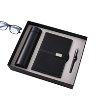 Coffret Cadeau d'Affaires de Luxe : Thermos en Acier Inoxydable avec Affichage Intelligent de la Température, Carnet en Cuir, Logo Personnalisé – Cadeau d'Entreprise Exécutif