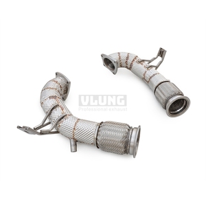 Tuyau d'échappement avant haute performance en acier inoxydable avec couche d'isolation thermique pour Audi R8 5.2L 2019-2026 - Pièces de système d'échappement automobile - Product Image 4