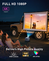 Projecteur vidéo intelligent LED Android 720P Full HD sans fil 2026 pour intérieur/extérieur avec mise au point électronique et chipset Android 11 H713